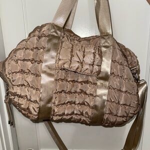 Elegant Tan Quilted Women's Bag